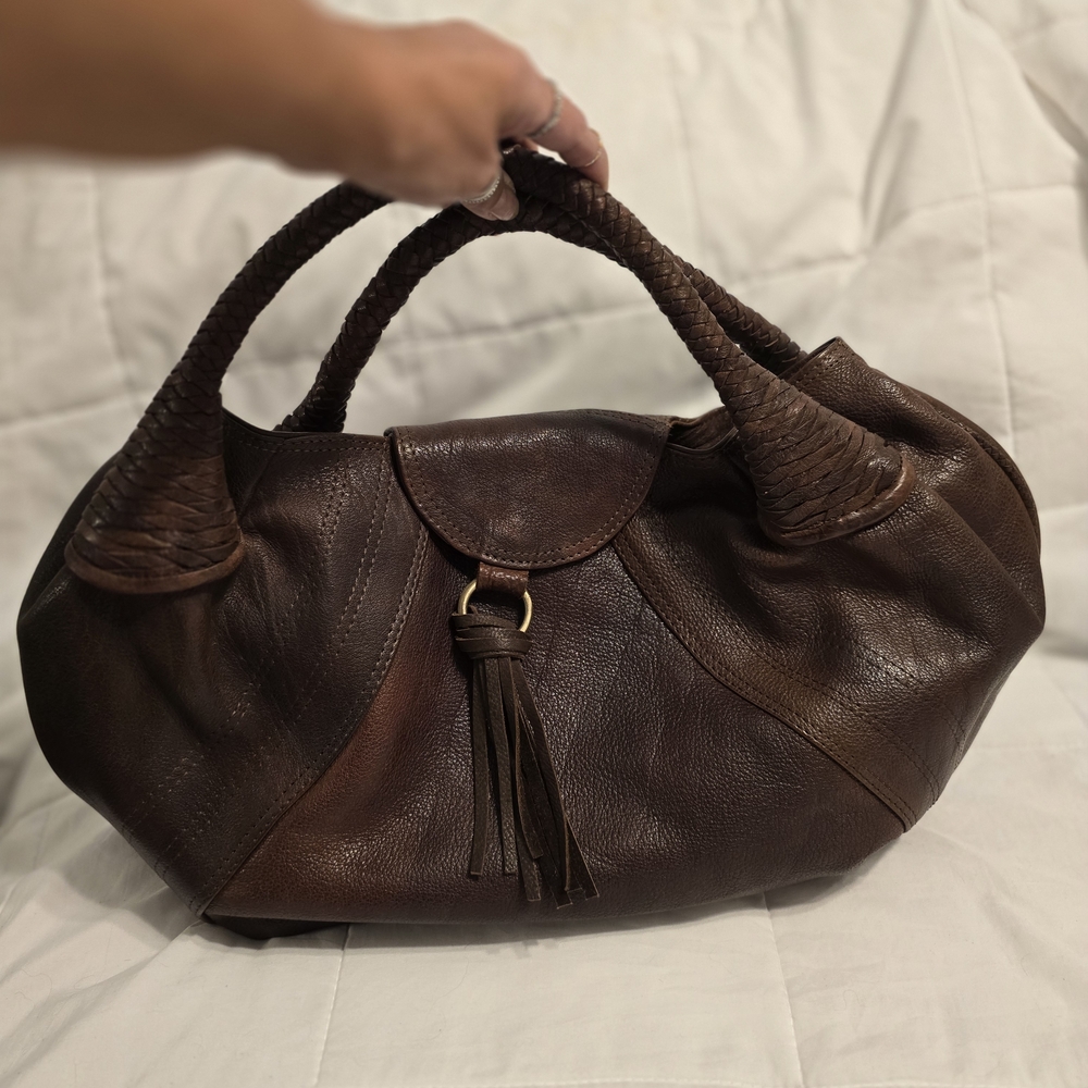 American Darling Rich Brown Leather Hobo Bag - Picture 2 of 9